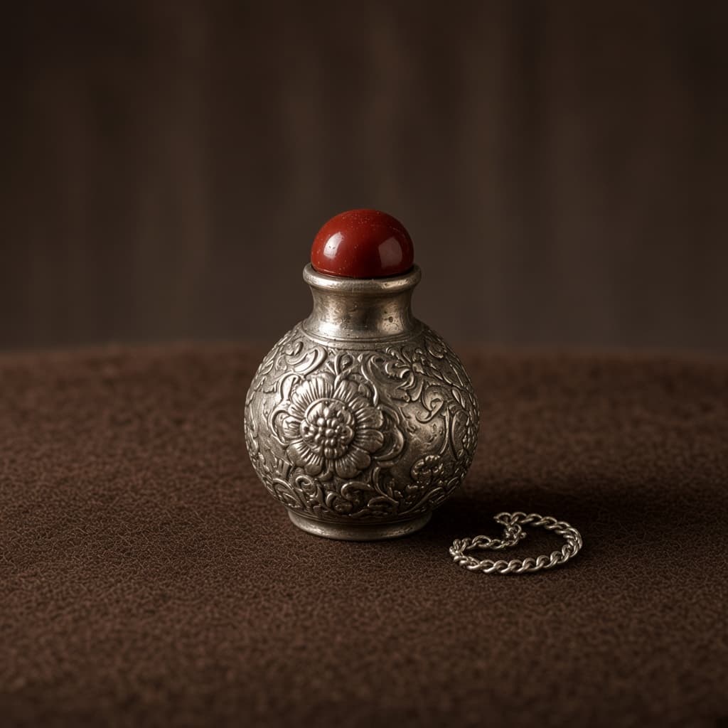 Coral-lid snuff bottle