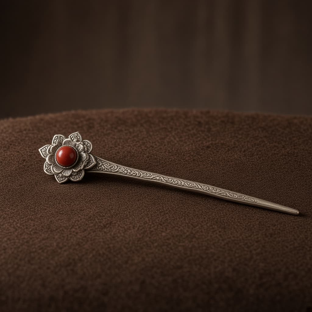 Coral hairpin