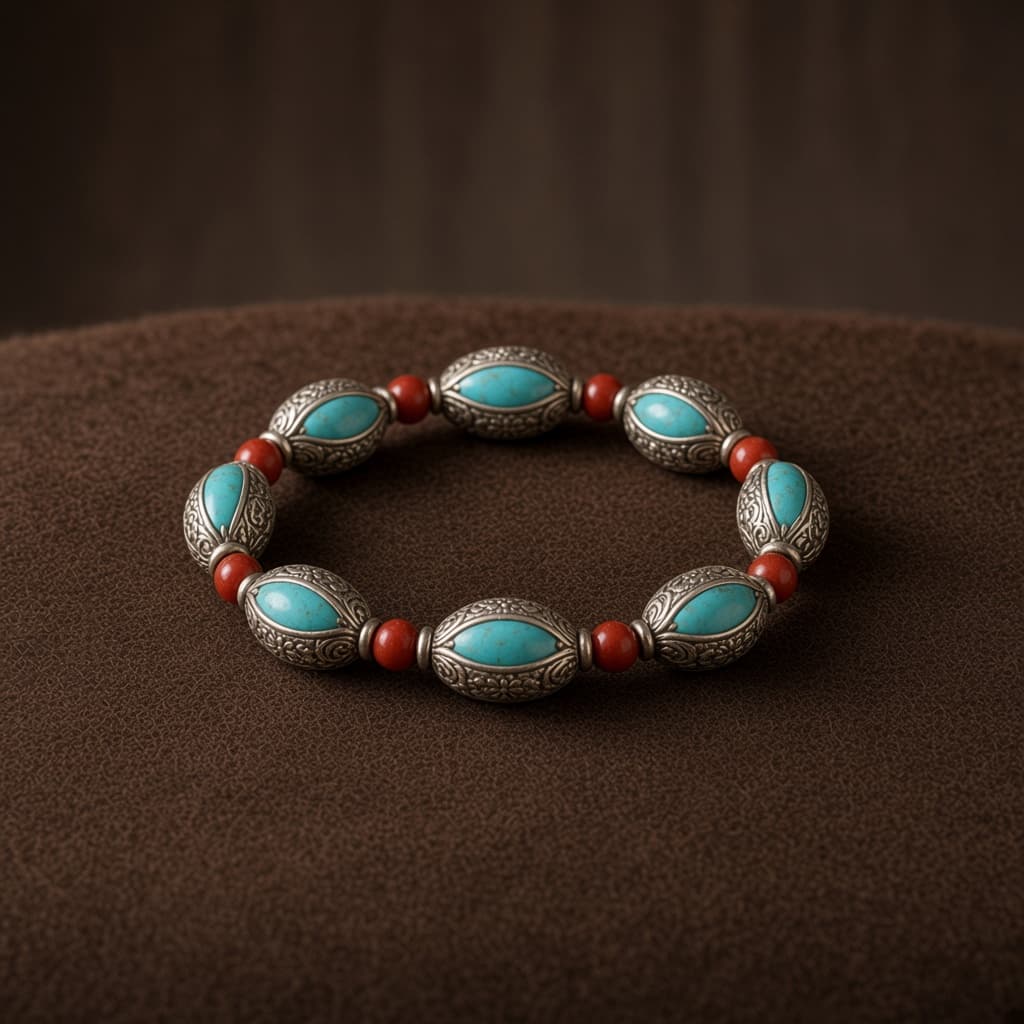 Turquoise bead bracelet